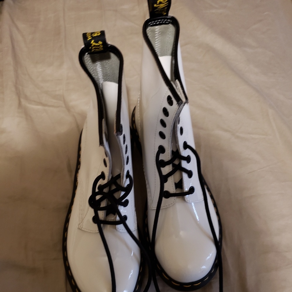 White Dr Martens boots